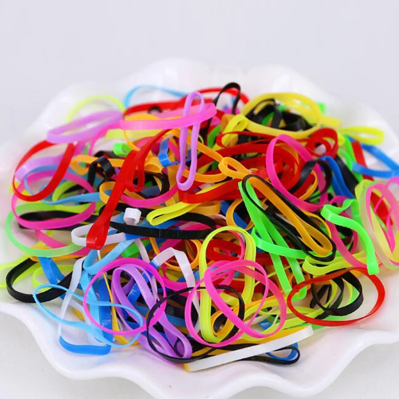 3000 штук/упак. модные школьные офисные принадлежности для девочек резинки волос