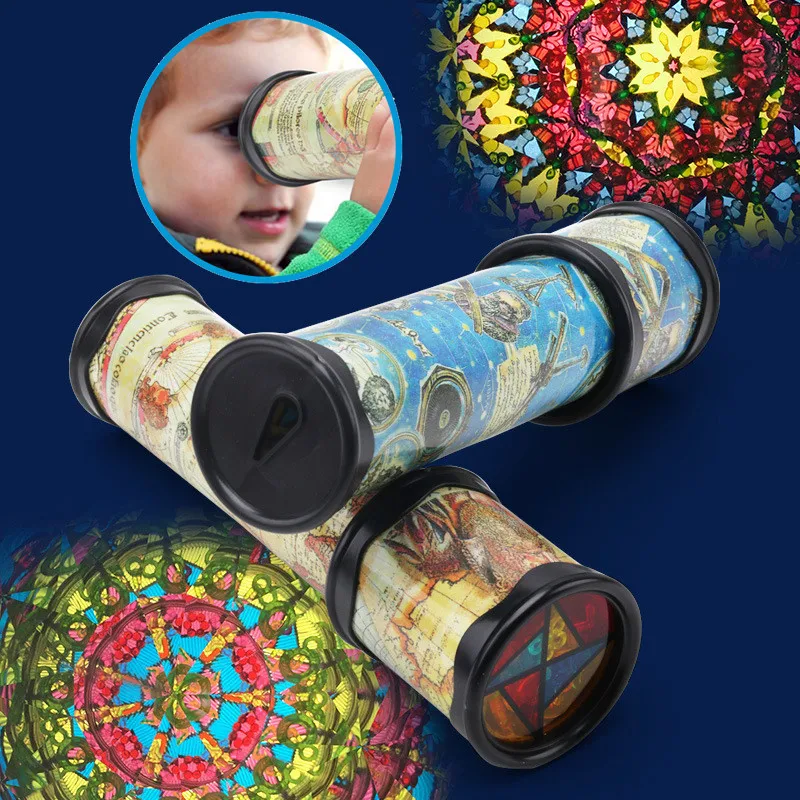 Rotary and Tensile Artascope of Size 3D Kaleidoscope Paper Card Colorful World Toys Interactive Toy Random Color | Игрушки и хобби
