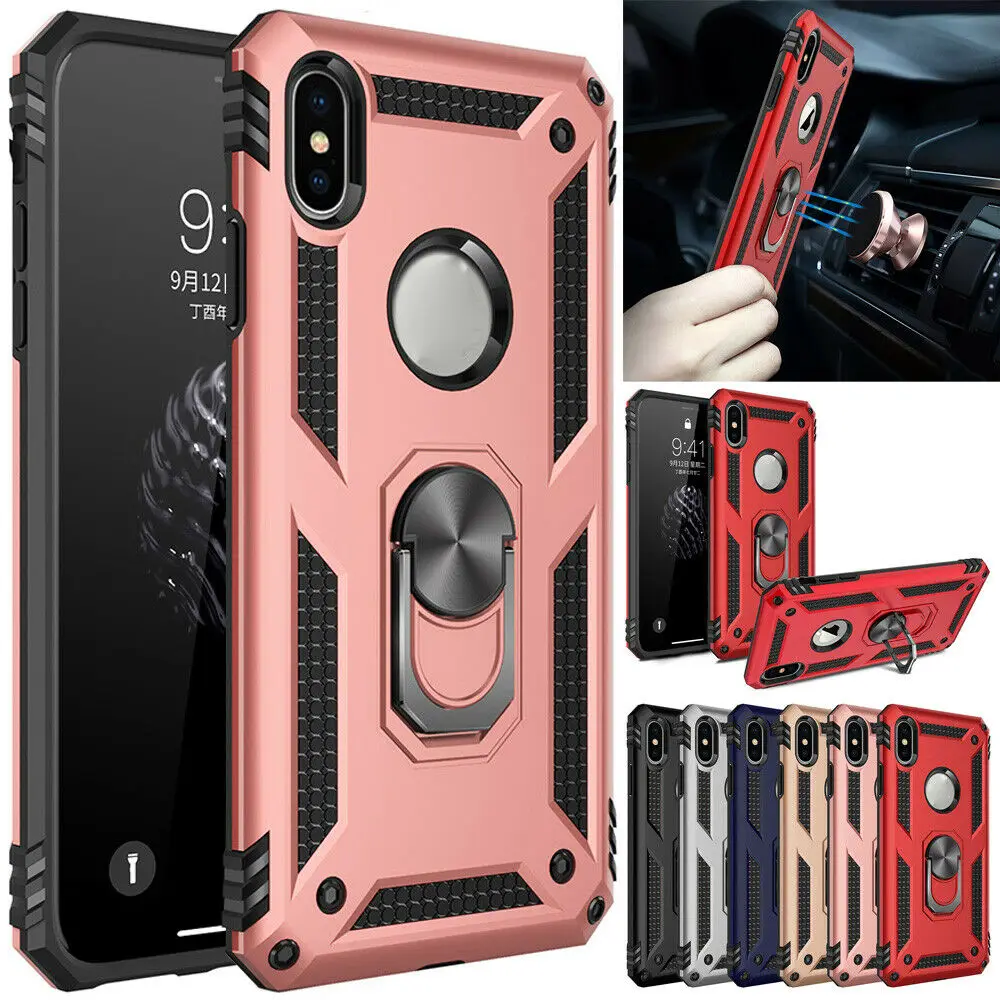 Магнитный держатель кольца Подставка для iPhone X XS Max XR 10 7 Чехол Броня чехол 6s 8 Plus MAX +