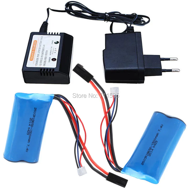 

18650 7.4V 1500Mah 15C Li-po Battery And Balance Charger Spare Parts For MJX T640 F39 F49 T40 T40C T39 Syma 822 RC Helicopter