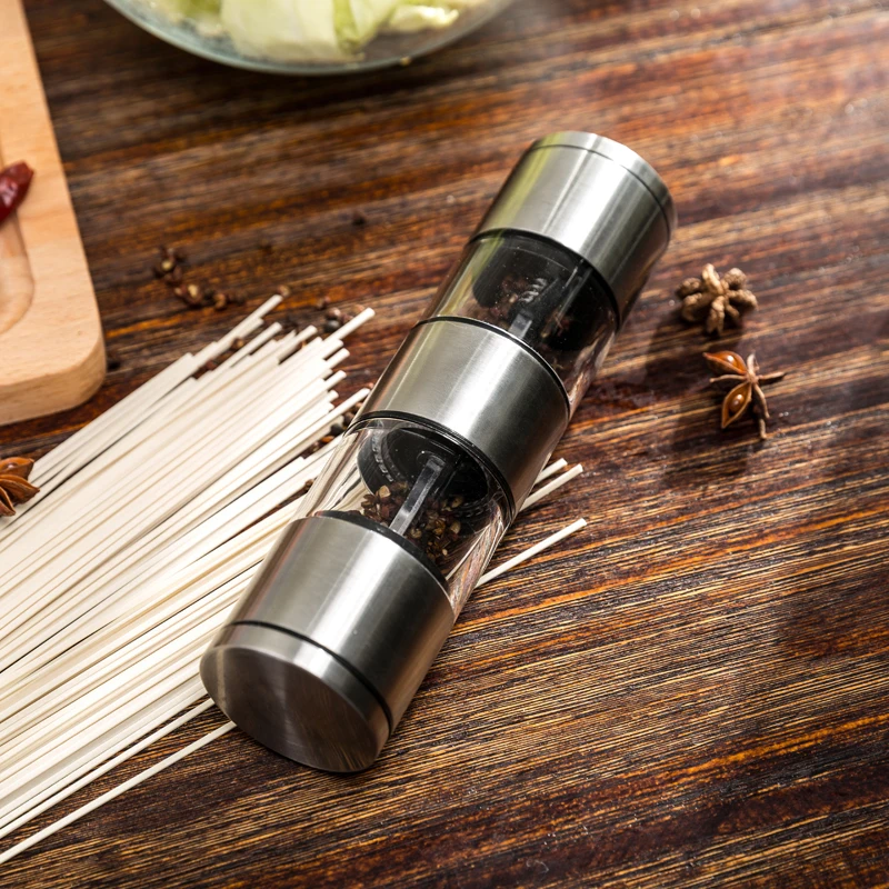 Новинка 2 в 1 мельница для соли и перца черного из нержавеющей стали ручная специй
