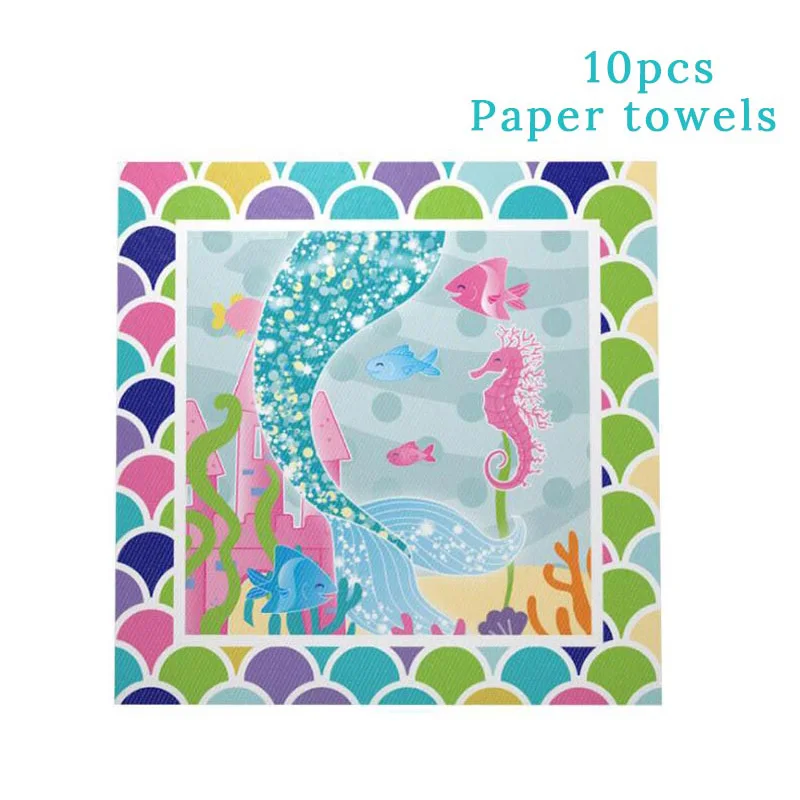 10pcs Napkin Paper Скатеррусалка тема скатерти для вечеринки дети день рождения партии принадлежности крышка стола день рождения украшения поставки 100x180 см - Цвет: 10pcs Napkin Paper