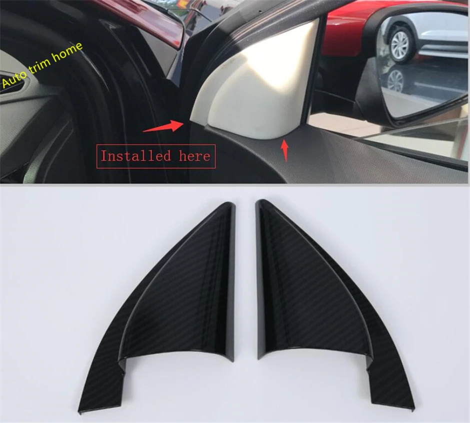 

Lapetus Window Pillar A Triangle Frame Cover Trim 2 Pcs Fit For Hyundai Kona 2018 - 2021 Carbon Fiber Look Interior