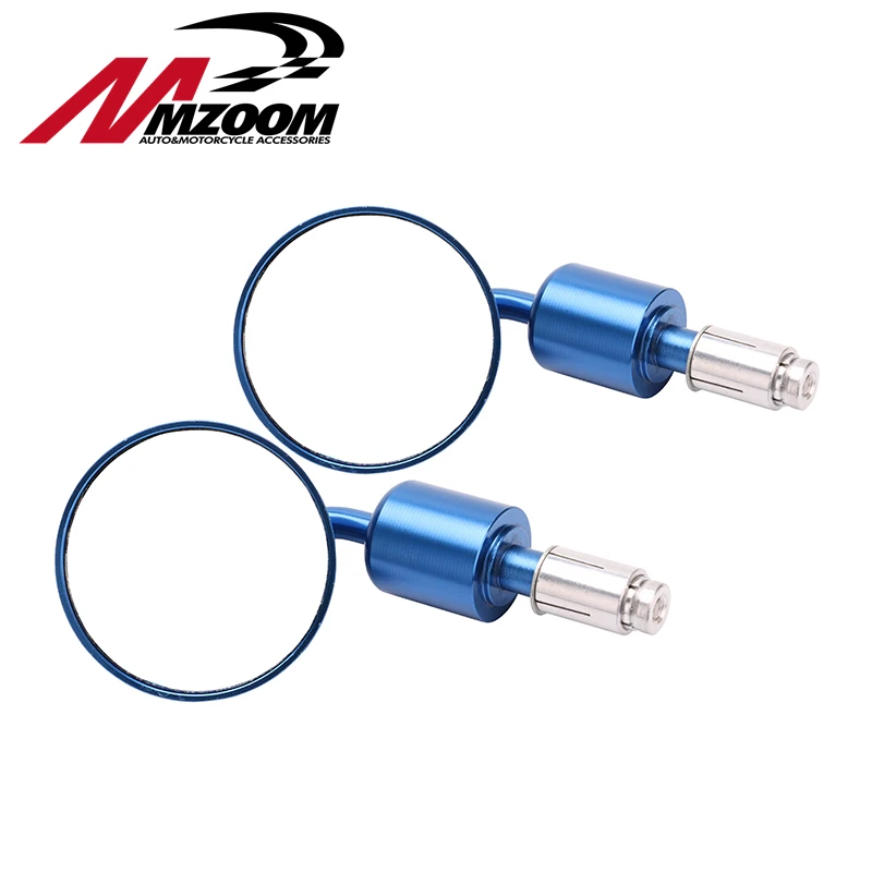 Mzoom Motorcycle CNC Aluminum Rear View 3&quot Handle Bar End 7/8&quot Mirrors Round | Автомобили и мотоциклы