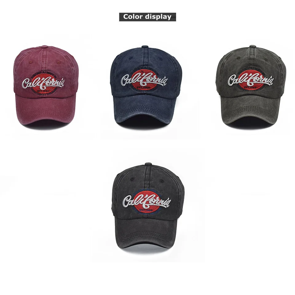 LADUNDI Мужская бейсболка s для мужчин Gorras Dad шляпа брендовая с буквенным принтом промытая хлопковая винтажная Прямая поставка шляпа