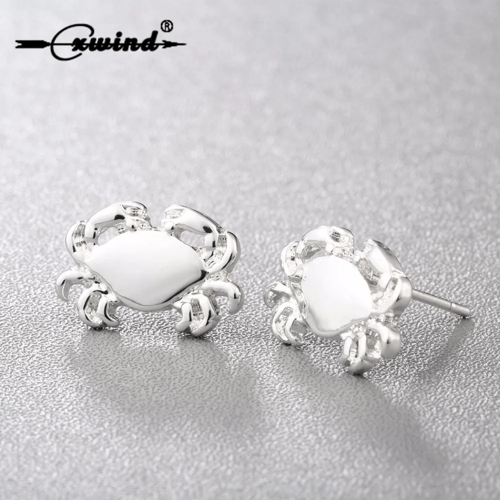 

Cxwind Ocean Inspired Animal Crab Stud Earrings for Women 12 Constellation Zodiac Jewelry Fashion Women's Earring Bijoux