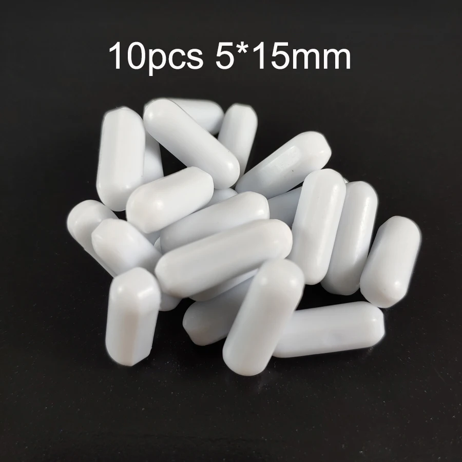 C5x15mm PTFE Магнитный Миксер Для мешалки, не кольцевая опора, мешалки PTFE, Тефлоновые магнитные палочки, 10 шт