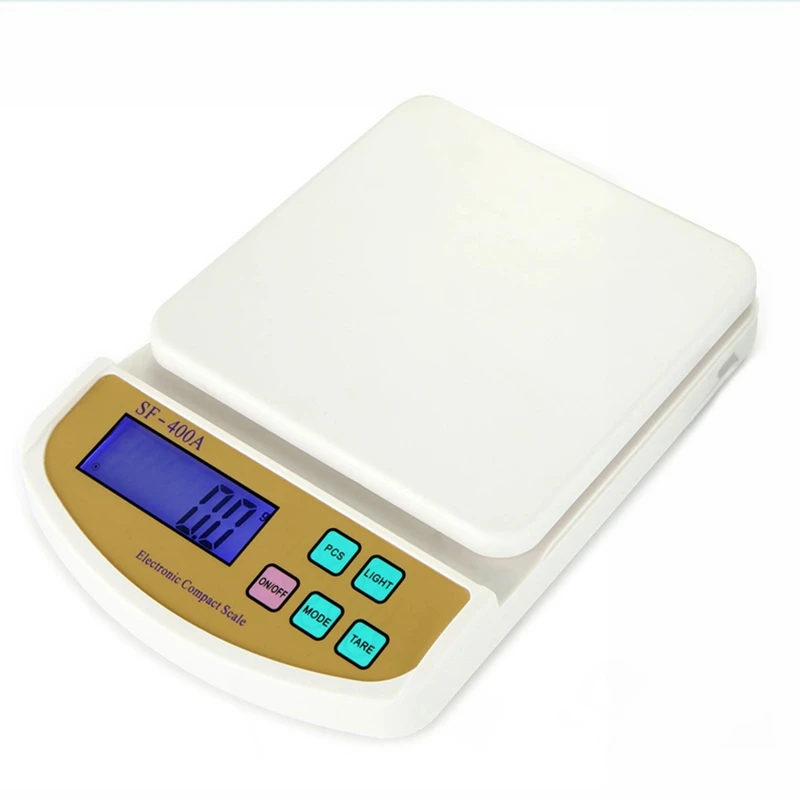 Balanças de Cozinha Contagem de Piso Compacto de Bancada Digital Lcd Eletrônica Gram Scale Food Diet Pesar Balance Azul Backlit Big 5 kg 0.1g