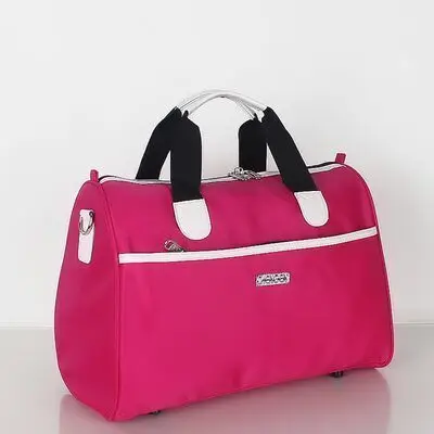 Rose red L size Новая мода Оксфорд водонепроницаемый Дорожная сумка для женщин и мужчин большой емкости портативный чемодан высокое качество Organizadores Duffle Сумки - Цвет: Rose red L size
