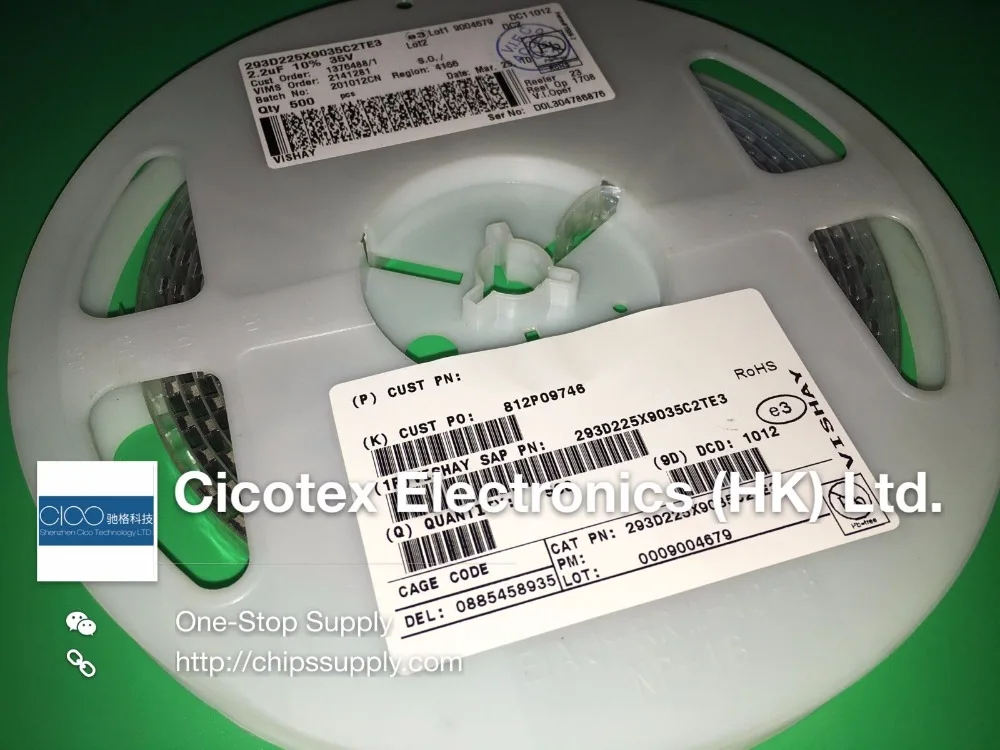30 шт./лот 293D225X9035C2TE3 конденсатор стандартной длины 2 мкФ 35V 10% 2312 2-35LVD 2-35L | Лампы и