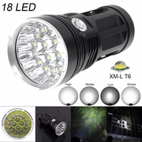 super bright led flashlight 16x xm l t6 2000lm torch flashlights with rope for hunting camping backpacking fishing daily lights
