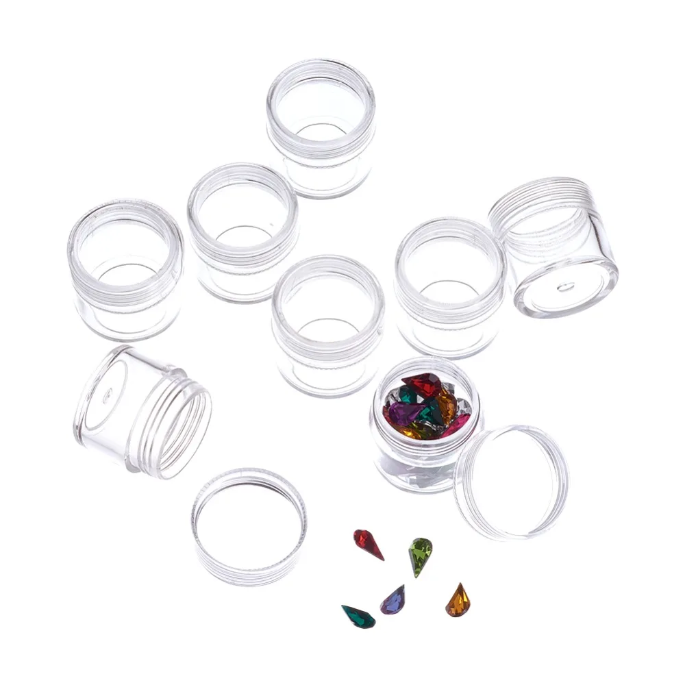 

Pandahall 40pc Clear Plastic Bead Storage Containers Column Size:3.4x3.3cm