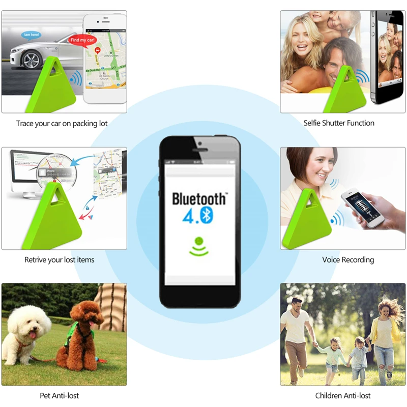 Smart finder Key Wireless Bluetooth Tracker Anti lost alarm Tag Child Bag Pet Locator Itag for iPhone | Безопасность и защита