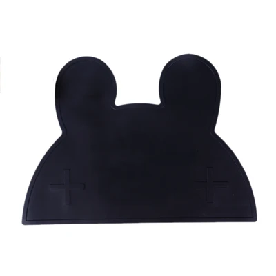 Black rabbit Мультяшные силиконовые коврики подставки салфетки под приборы Ovely Кролик Медведь Кролик автомобиль Дети Детские Coaster блюдо протектор Стенд украшение кухня 1 шт - Цвет: Black rabbit