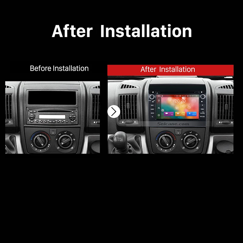 Распродажа Seicane Android 8 0 7 &quot1 Din автомобильный радиоприемник для Fiat Ducato DVD