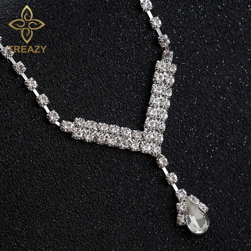 Комплект из колье и серёг в форме капли|earrings set for women|necklace earring setfashion jewelry |