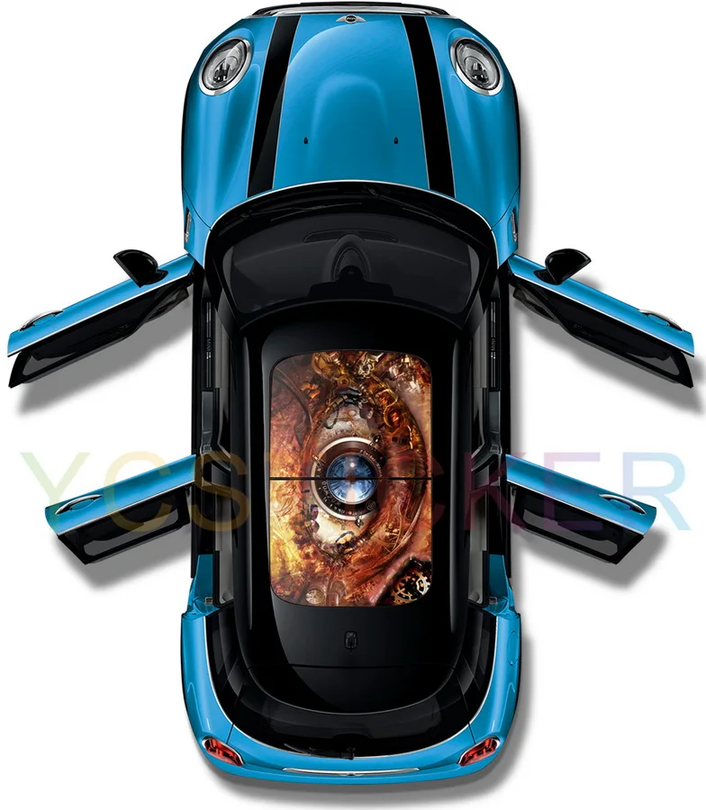 Онлайн Горячая Распродажа 3d стикер автомобиля панорамная крыша виниловые