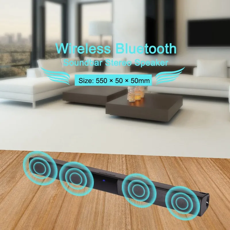 VTIN BS28B Беспроводной Bluetooth Саундбар Динамик домашний кинотеатр Soundbar, сабвуфер с RCA 3D стерео колонка с объемным звуком