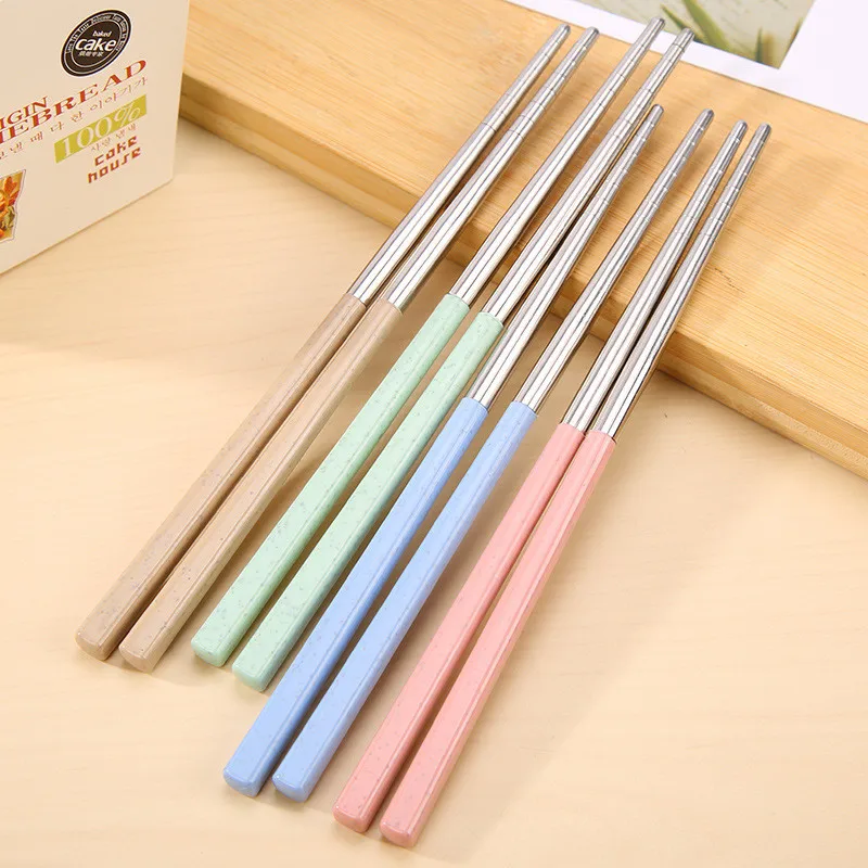 304 палочки для еды из нержавеющей стали ложка набор посуды портативная