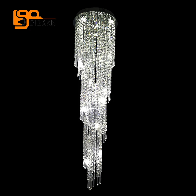 売却 LEDクリスタルシャンデリア,高級デザイン,モダンな階段照明,AC110,220v