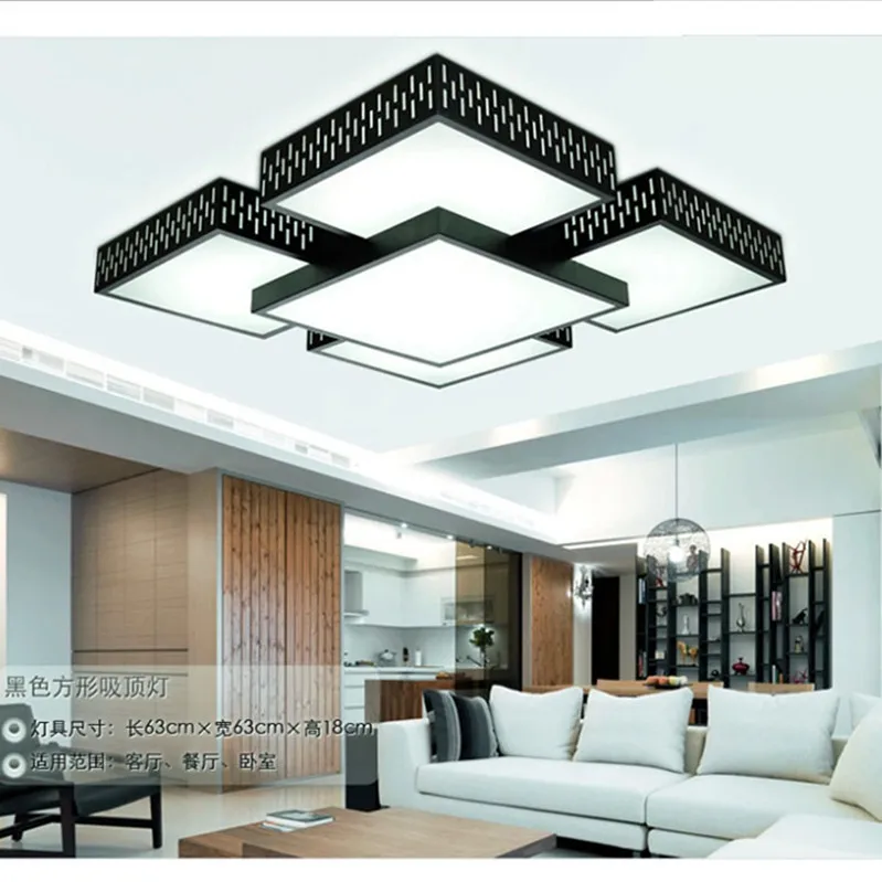 led ceiling lamp living room modern minimalist rectangular sky city hall bedroom art lighting | Обустройство дома