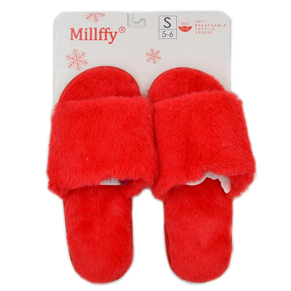 Millffy/классические удобные нарядные шлепанцы в стиле Лолиты; плюшевые шлепанцы из искусственной шерсти с кроличьим мехом; пушистые шлепанцы с открытым носком
