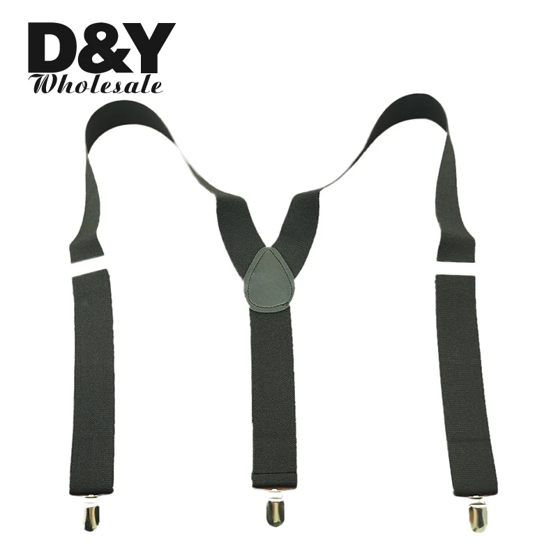 Мужские подтяжки унисекс на застежке Эластичные 3 5 см черные y образные для брюк