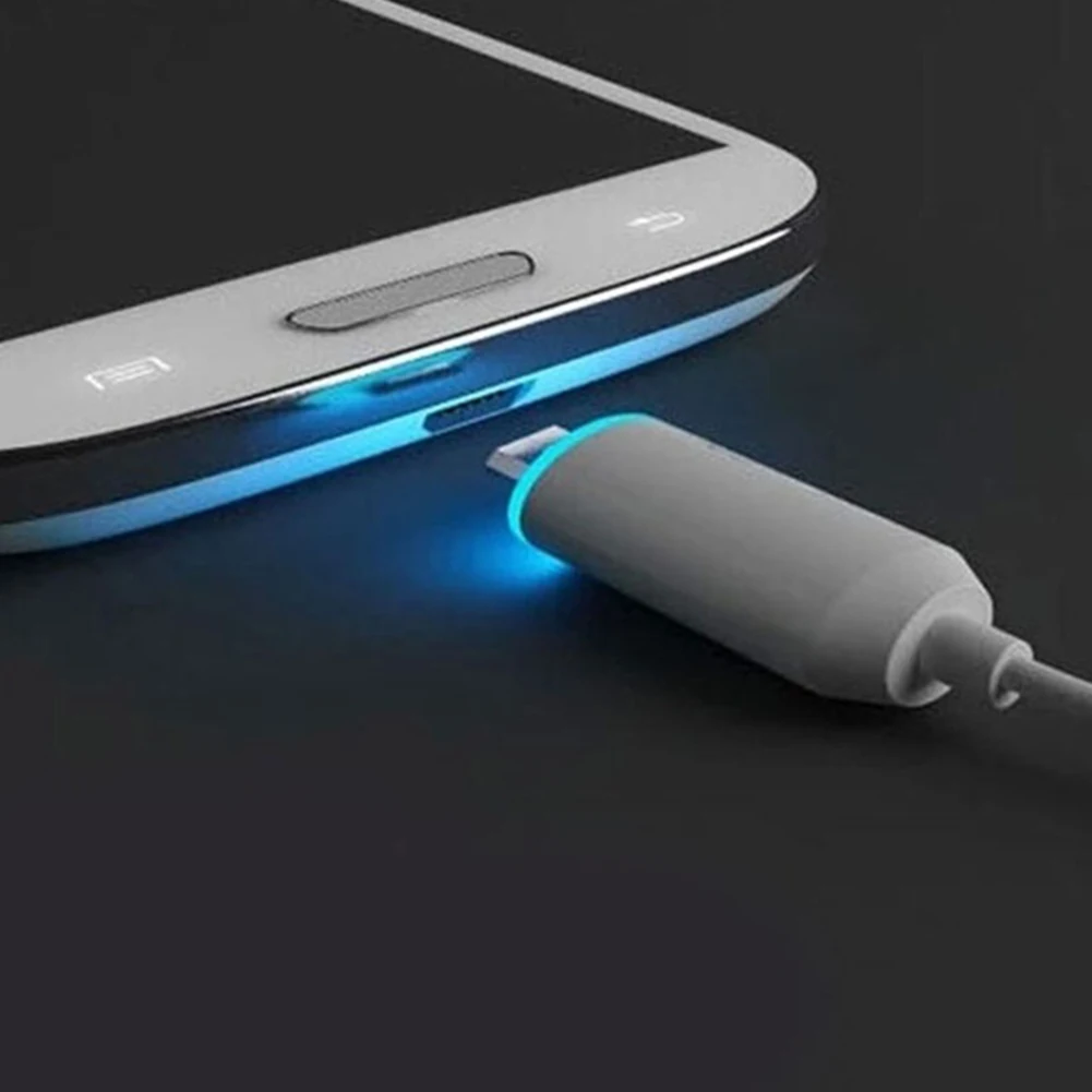 Умный светодиодный индикатор типа Micro usb зарядный кабель для телефонов Android