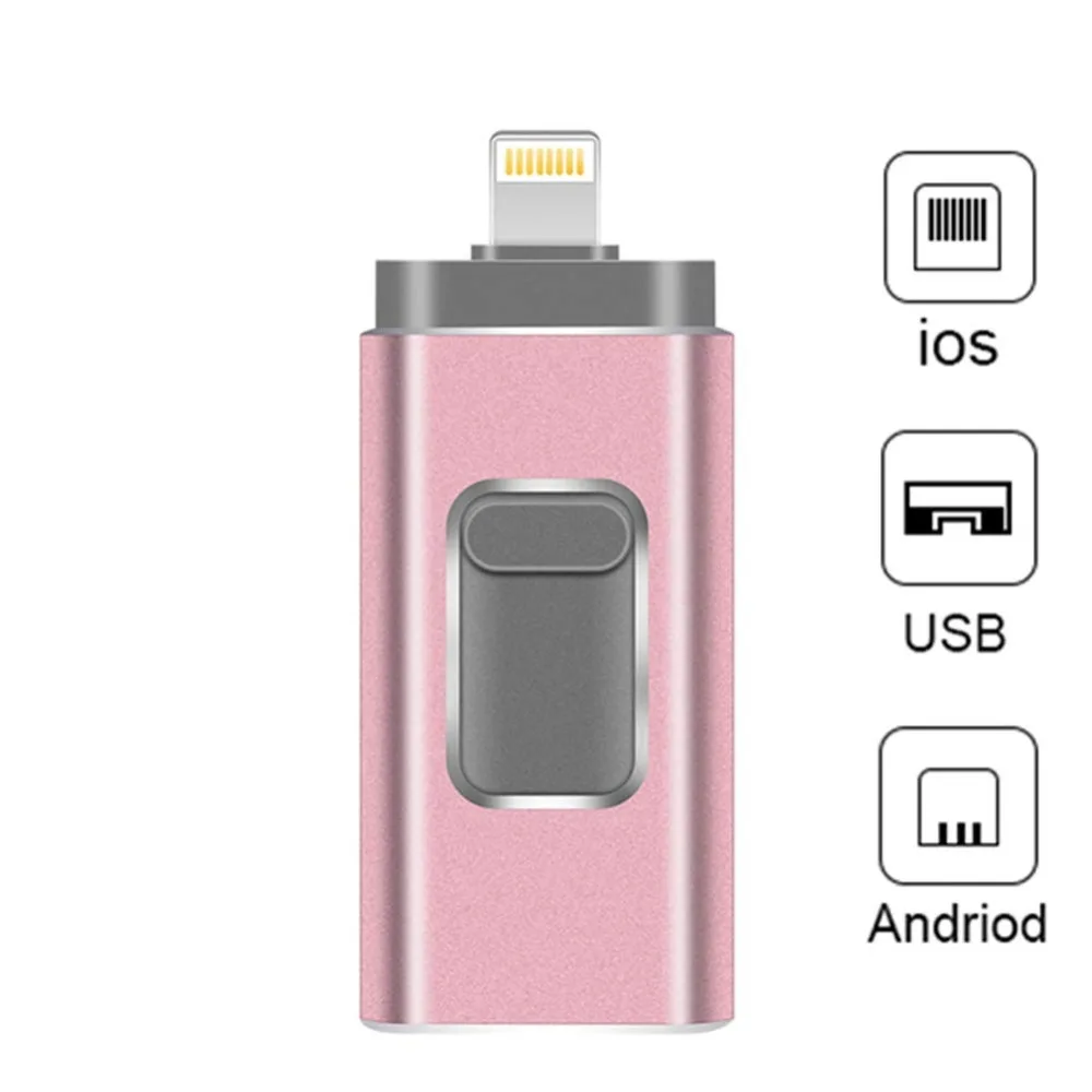 Флэш-накопитель для iPhone флэш-накопитель 3-в-1 Lightning OTG скачок привод USB 3,0 флеш-накопитель 256 ГБ флеш-накопитель совместим с Apple iPad PC