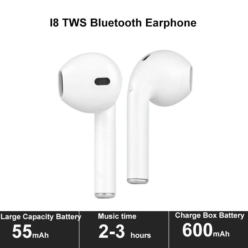Айфокс Мини Беспроводной Bluetooth наушник Стерео наушник гарнитура i8 TWS в ухо с микрофоном Шумоподавляющие вкладыши.