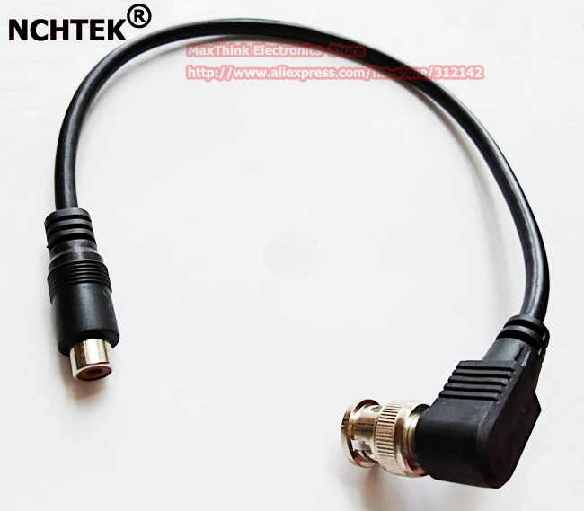 NCHTEK 90 градусный Угловой Штекер BNC на RCA разъем адаптера кабеля около 35