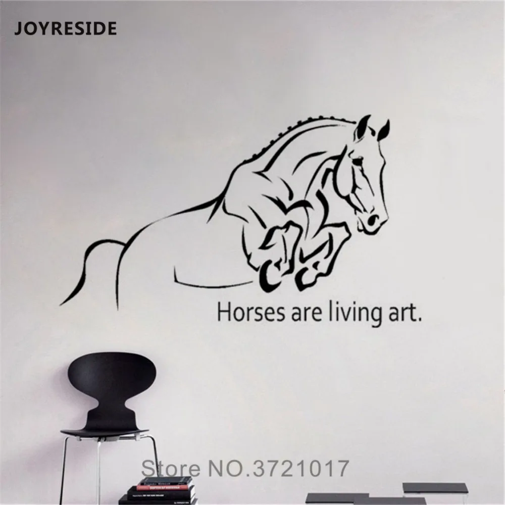 Настенная виниловая наклейка с изображением лошадей и других животных | Дом сад