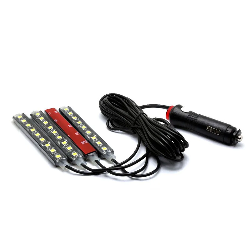 4 шт. 9 светодиодов автомобильный зарядный интерьер напольная атмосферная лампа