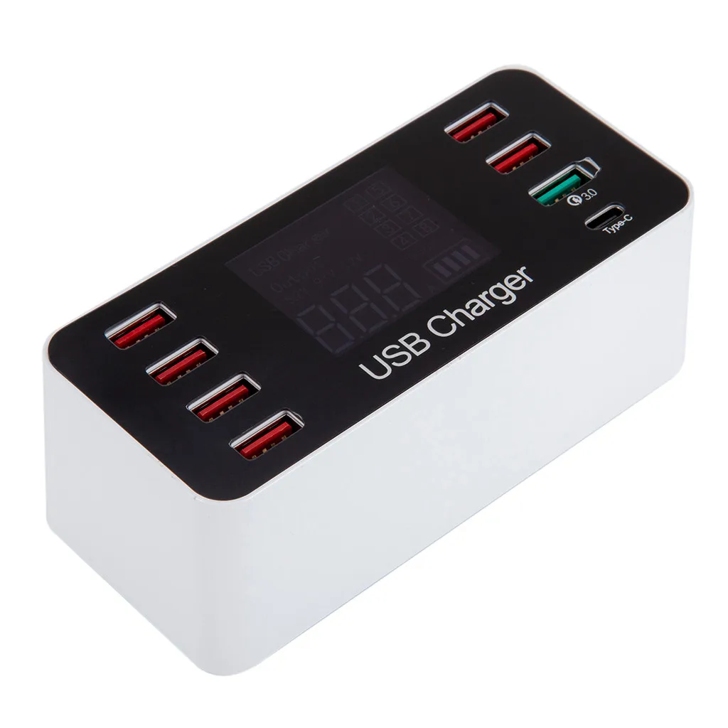 Зарядное устройство CARPRIE для быстрой зарядки с 8 портами Usb + концентратор Type C 40 Вт