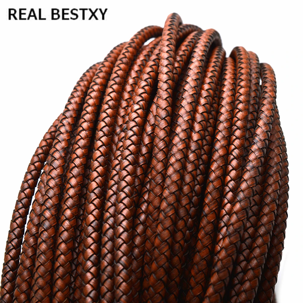 Кожаный шнур BESTXY из 100% натуральной кожи круглый веревка для рукоделия ожерелье
