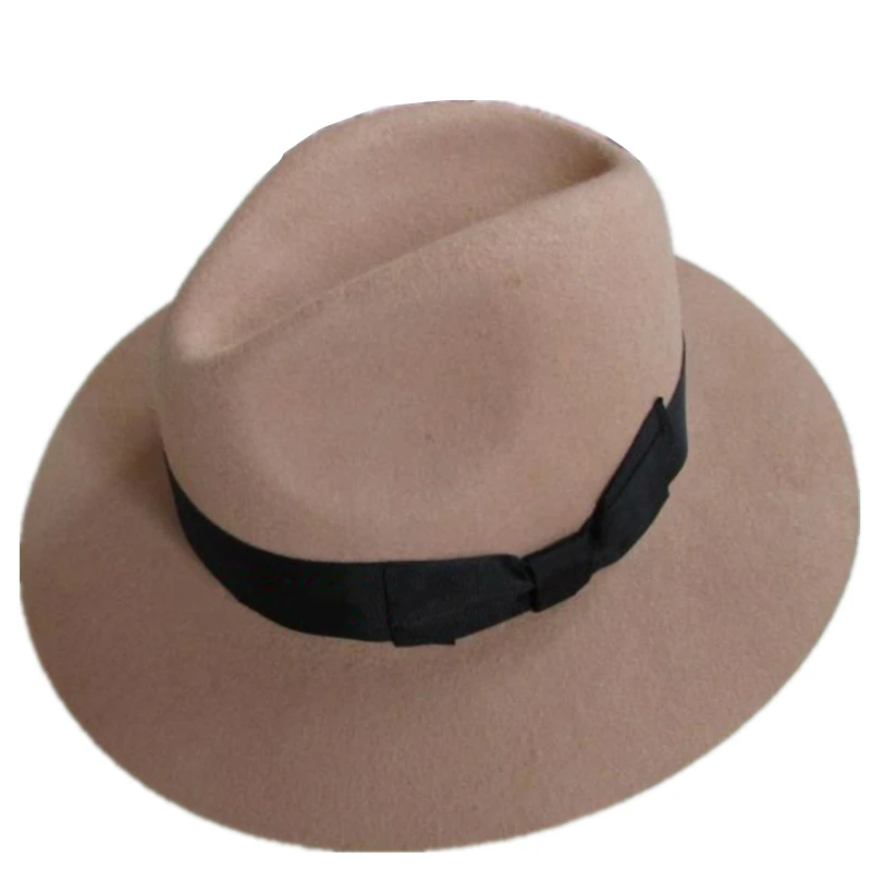 Fedora Hat For Men Women Felt Material Cap Turn Down Brim Hats Many Colors