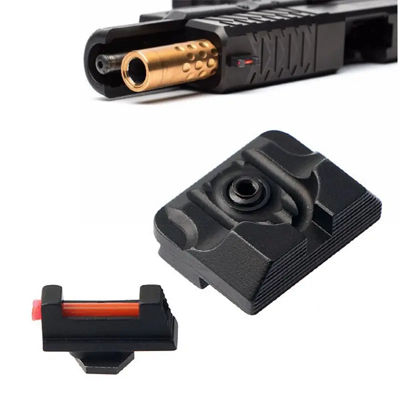 

Новый оптоволоконный передний прицел/задний боевой прицел для Glock 17 19 20 21 стандартные модели Тактическая Охота отличные металлы