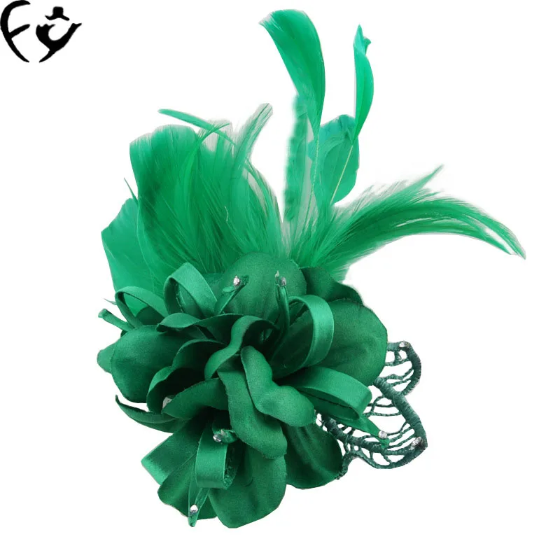 Брошь в виде цветка с перьями|flower brooch|feather flower broochhandmade brooch |