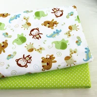 printed monkey 100 cotton twill fabric cloth for diy sewing cushion bed sheet quilting fat quarters material for babychild