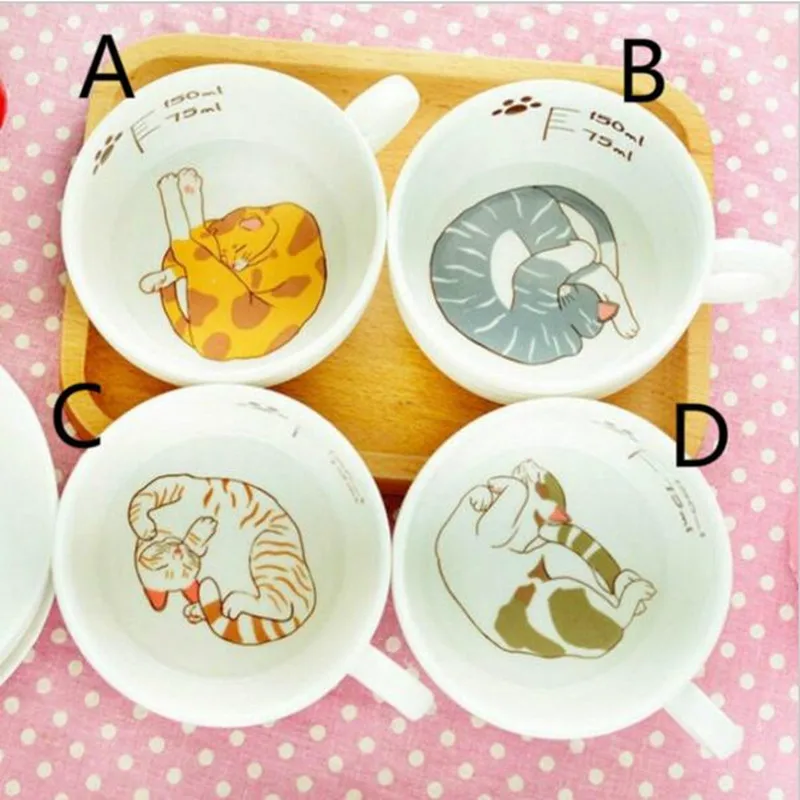 Акция! Креативные чашки для кошек завтрак молоко милый мультфильм кофейная чашка