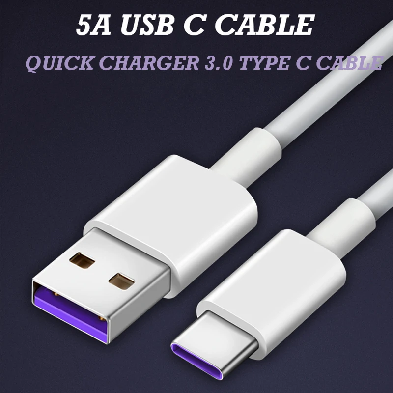 5A usb type C кабель для huawei mate 20 P30 P20 Pro USBC супер быстрое зарядное устройство Xiaomi MINI 9 Redmi
