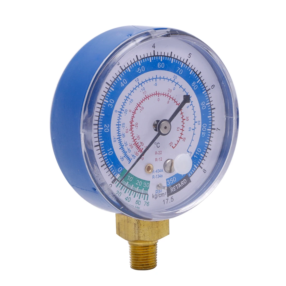 

Air Conditioner R404A R134A R22 Refrigerant High&Low Pressure Gauge PSI KPA