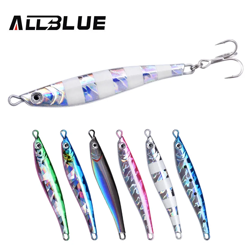 ALLBLUE SAURY металлическая ложка для джиггинга искусственная наживка лодки