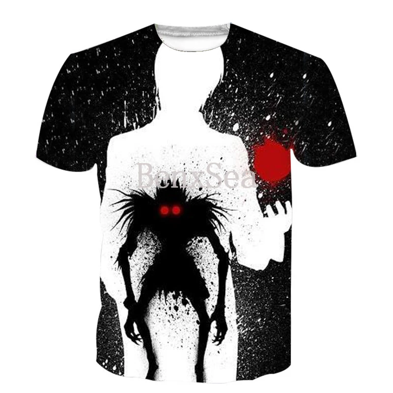 Футболка с принтом Dead Note Ryuk для женщин и мужчин 3d футболка летняя одежда Топы Harajuku