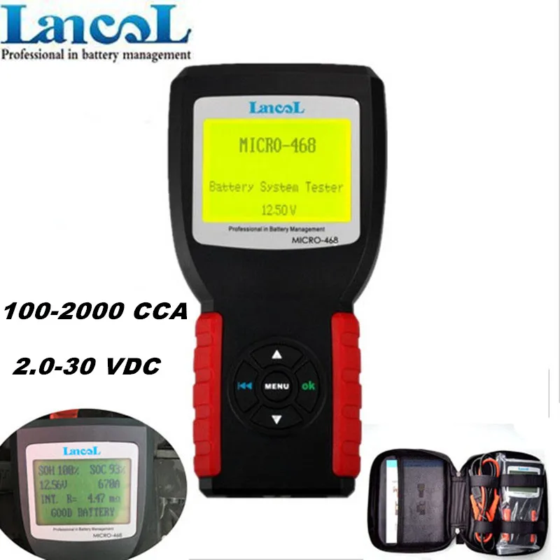 Тестер автомобильных аккумуляторов LANCOL многоязычный 12 В 2000cca|car battery tester|battery