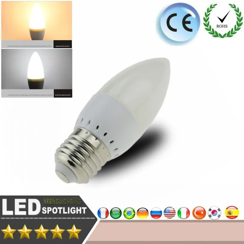E27 светодиодная лампа 220В 5 Вт теплый/холодный белый LED кукурузный свет