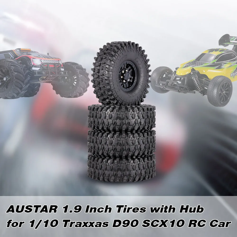 4 шт. AUSTAR AX-5020C 1 9 дюйма 120 мм шины с втулкой для 1/10 Traxxas Redcat SCX10 AXIAL RC4WD TF2 Rock Crawler |