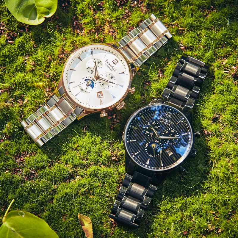 2017 мужские часы люксовый бренд Bestdon деловые механические золотые Календарь