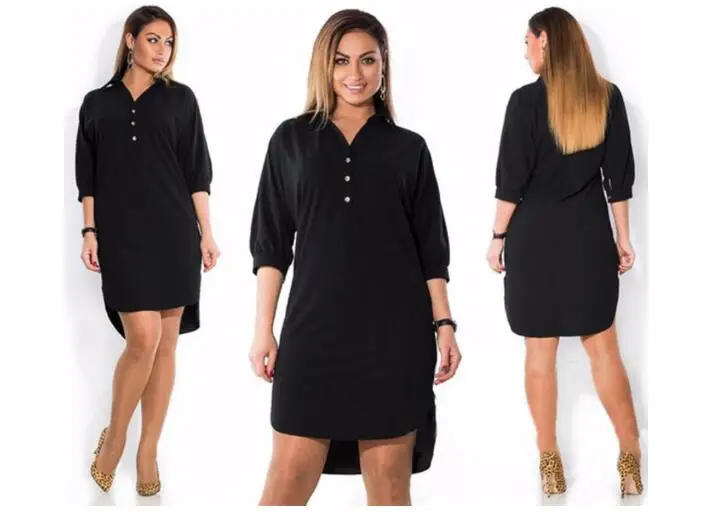 Женская рубашка платье 2021 Летняя Сексуальная туника Топ повседневная на