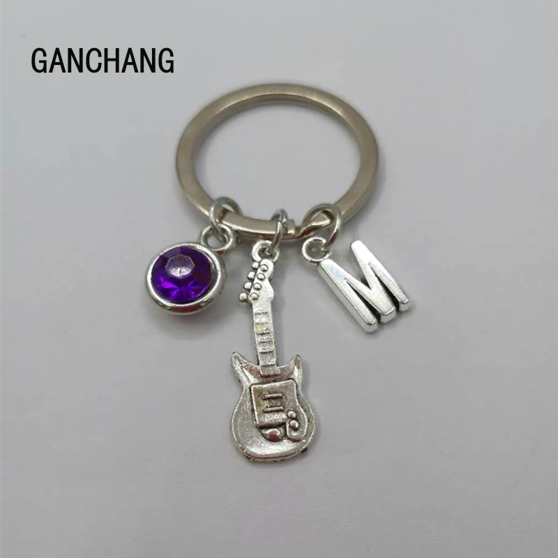 Hot Selling Electric Guitar Keychain Lucky Stone Letter | Key Chains